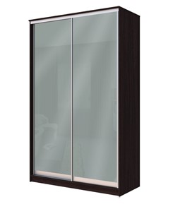 Шкаф 2-х дверный Хит-22-4-12/2-22 с цветным стеклом, средне-серый 074, Венге в Абакане