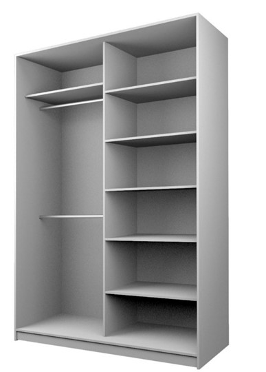 Шкаф 2-х створчатый MAX МШ-23-6-16-11, Профиль Черный/Цвет Венге в Абакане - изображение 1
