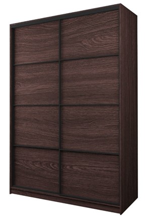 Шкаф 2-х створчатый MAX МШ-23-6-16-11, Профиль Черный/Цвет Венге в Абакане - изображение