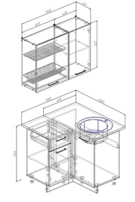 Модульная кухня Прима-1000У в Абакане - предосмотр 1