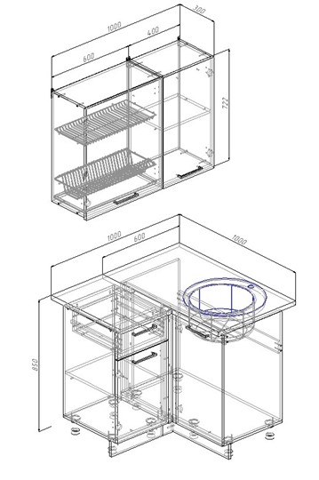 Модульная кухня Прима-1000У в Абакане - изображение 1