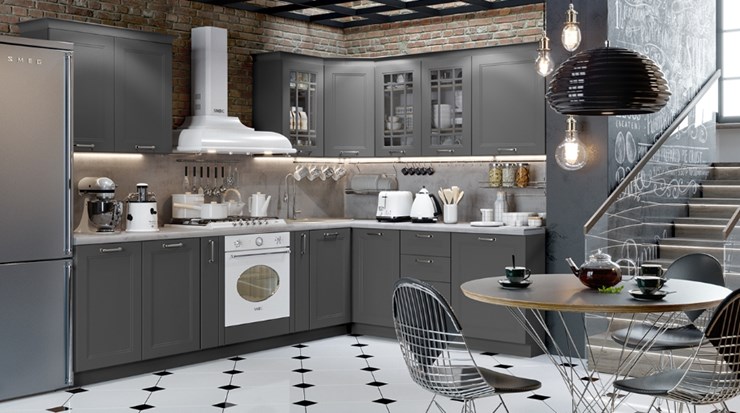 Кухонный угловой гарнитур Одри №2 (Серый) в Абакане - изображение