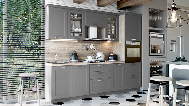 Кухонный угловой гарнитур Одри №2 (Серый) в Абакане - изображение 2