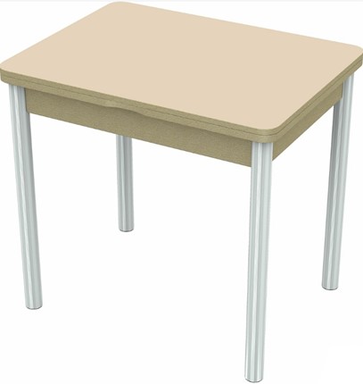 Стол раздвижной Бари хром №6 (стекло молочное/дуб выбеленный) в Абакане - изображение