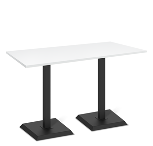Кухонный стол SHT-TU5-BS2/Н110 (2 шт.)/ТT 120/80 (черный/белый шагрень) в Абакане