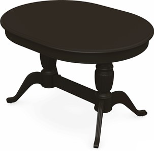 Кухонный стол раскладной Леонардо-2 исп. Овал, тон 11 (Морилка/Эмаль) в Абакане