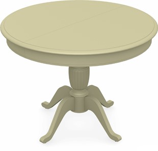 Кухонный стол раздвижной Леонардо-1 исп. Круг 1000, тон 10 (Морилка/Эмаль) в Абакане