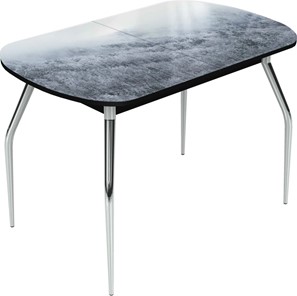Обеденный раздвижной стол Ривьера исп.2 хром №5 (Exclusive h173/черный) в Абакане