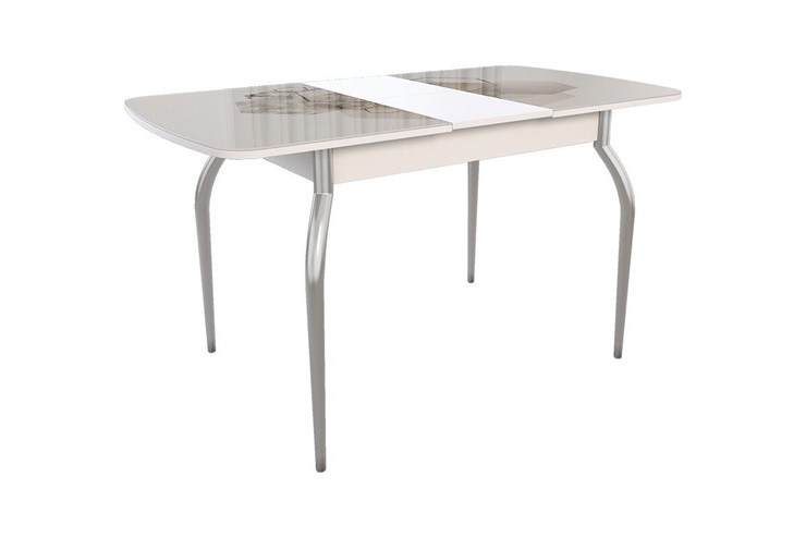 Обеденный раздвижной стол Танго, белый/геометрия в Абакане - изображение 1