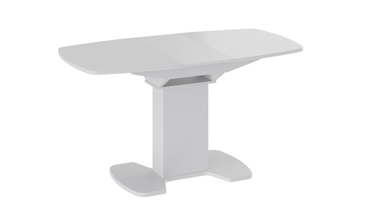 Стол раздвижной Портофино (СМ(ТД)-105.01.11(1)), цвет  Белый глянец/Стекло белое в Абакане - изображение 2