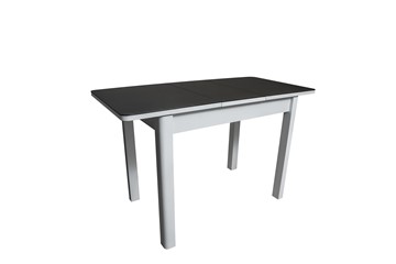 Кухонный раскладной стол Айсберг-2СТ белое/черное/прямые массив в Абакане - предосмотр 1