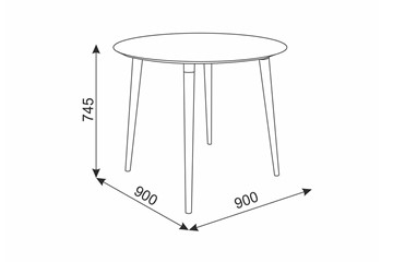Обеденный стол Сканди 2, белый/светлый лак в Абакане - предосмотр 1