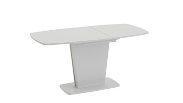 Кухонный стол раскладной Честер тип 2, цвет Белый/Стекло белый глянец в Абакане - предосмотр 1