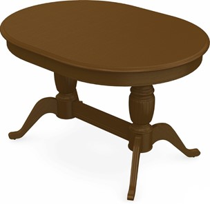 Кухонный раздвижной стол Леонардо-2 исп. Овал, тон 2 (Морилка/Эмаль) в Абакане