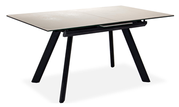 Кухонный стол раскладной Бордо 1CQ 140х85 (Oxide Avorio/Графит) в Абакане