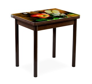 Кухонный пристенный стол СПА-02 СТФ, венге/фотопечать дерево/опоры коричневый в Абакане - предосмотр