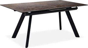 Кухонный стол раскладной Бордо 2CQ 160х90 (Oxide Moro/Графит) в Абакане - предосмотр