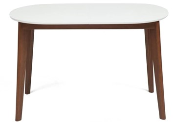 Кухонный стол раздвижной BOSCO (Боско) бук/мдф 120+30x80x75 Белый/Коричневый арт.11258 в Абакане