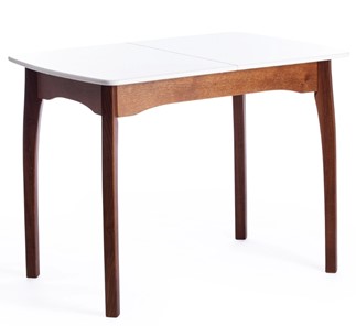 Кухонный раскладной стол Caterina, бук/мдф, 100+30x70x75, коричневый, белый арт.15856 в Абакане