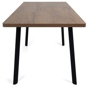 Кухонный стол раскладной Дали-1L(ноги черные, дуб табако) в Абакане - предосмотр 4