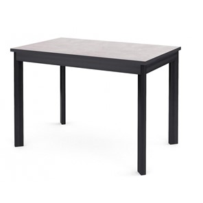 Кухонный стол раскладной Dikline L110 Хромикс белый/ножки черные в Абакане