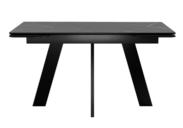 Раздвижной стол DikLine SKM140 Керамика Черный мрамор/подстолье черное/опоры черные (2 уп.) в Абакане
