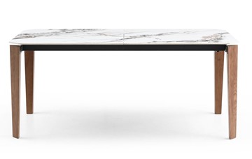 Кухонный раздвижной стол DT8843CW (180) белый мрамор  керамика в Абакане