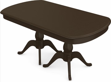 Обеденный раздвижной стол Фабрицио-2 исп. Мыло большой 2 вставки, Тон 7 Покраска + патина (в местах фрезеровки) в Абакане