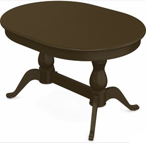 Кухонный раздвижной стол Фабрицио-2 исп. Овал 1200, Тон 5 Покраска + патина с прорисовкой (на столешнице) в Абакане