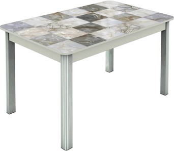 Кухонный стол раскладной Гамбург исп.1 ноги метал. крашеные №23, Фотопечать (Текстура №34) в Абакане