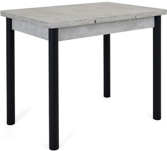 Кухонный стол раздвижной Милан-2 EVO, ноги черные, светлый цемент в Абакане