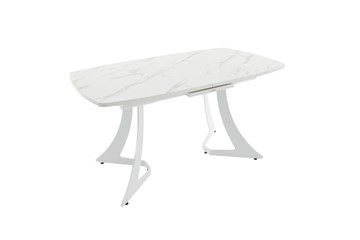 Обеденный раздвижной стол Милан Пластик (Камень белый) в Абакане