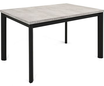 Кухонный стол раздвижной Нагано-1L (ноги черные, светлый цемент) в Абакане