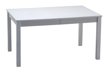 Обеденный раздвижной стол Нагано-2 стекло белое opti (хром-лак) в Абакане - предосмотр