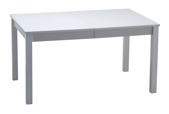Обеденный раздвижной стол Нагано-2 стекло белое opti (хром-лак) в Абакане - изображение