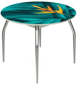 Кухонный раскладной стол Ривьера - Круг, ноги метал. крашеные №24, ФП (Эко №4) в Абакане