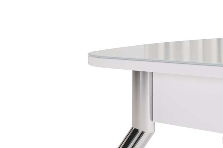 Обеденный раздвижной стол Танго, белый/геометрия в Абакане - изображение 5
