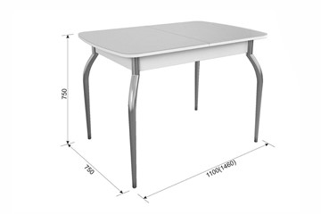 Обеденный раздвижной стол Танго, белый/геометрия в Абакане - предосмотр 4