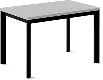 Кухонный стол раздвижной Токио-3L (ноги металлические черные, светлый цемент) в Абакане - предосмотр