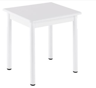 Кухонный пристенный стол НСПА-02 МДФ, белый МДФ/белое дерево/36 прямые трубки белый в Абакане