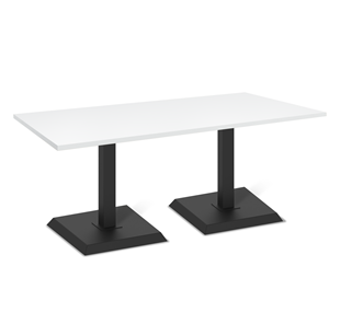 Кухонный стол SHT-TU5-BS2 (2 шт.)/ТT 120/80 (черный/белый шагрень) в Абакане