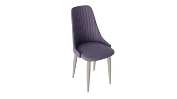 Обеденный стул Франк (конус) исп2 (Капучино матовый/Микровелюр Фиолетовый) в Абакане
