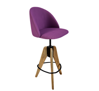 Барный стул SHT-ST35 / SHT-S92 (ягодное варенье/браш.коричневый/черный муар) в Абакане