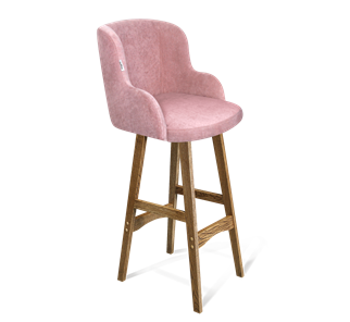 Барный стул SHT-ST39 / SHT-S65 (пыльная роза/дуб брашированный коричневый) в Абакане