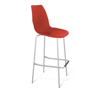 Барный стул SHT-ST29/S29 (красный ral 3020/хром лак) в Абакане - предосмотр