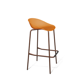 Барный стул SHT-ST19/S29 (оранжевый/медный металлик) в Абакане