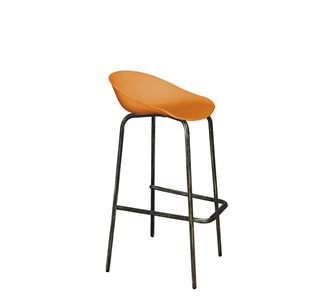 Барный стул SHT-ST19/S29 (оранжевый/черный муар/золотая патина) в Абакане