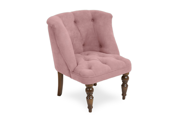 Мягкое кресло Бриджит розовый ножки коричневые в Абакане