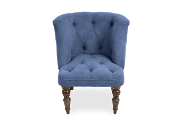 Мягкое кресло Бриджит синий ножки коричневые в Абакане