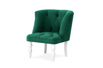 Кресло Бриджит зеленый ножки белые в Абакане